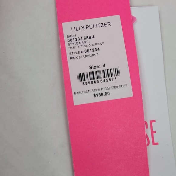 NWT Lilly pulitzer isle lattice one piece - Picture 4 of 7